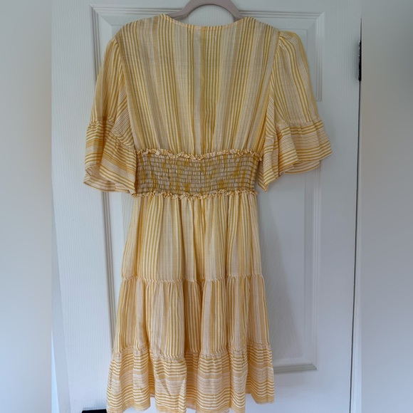 Max Studio Yellow Striped Midi Dress - Picture 3 of 3